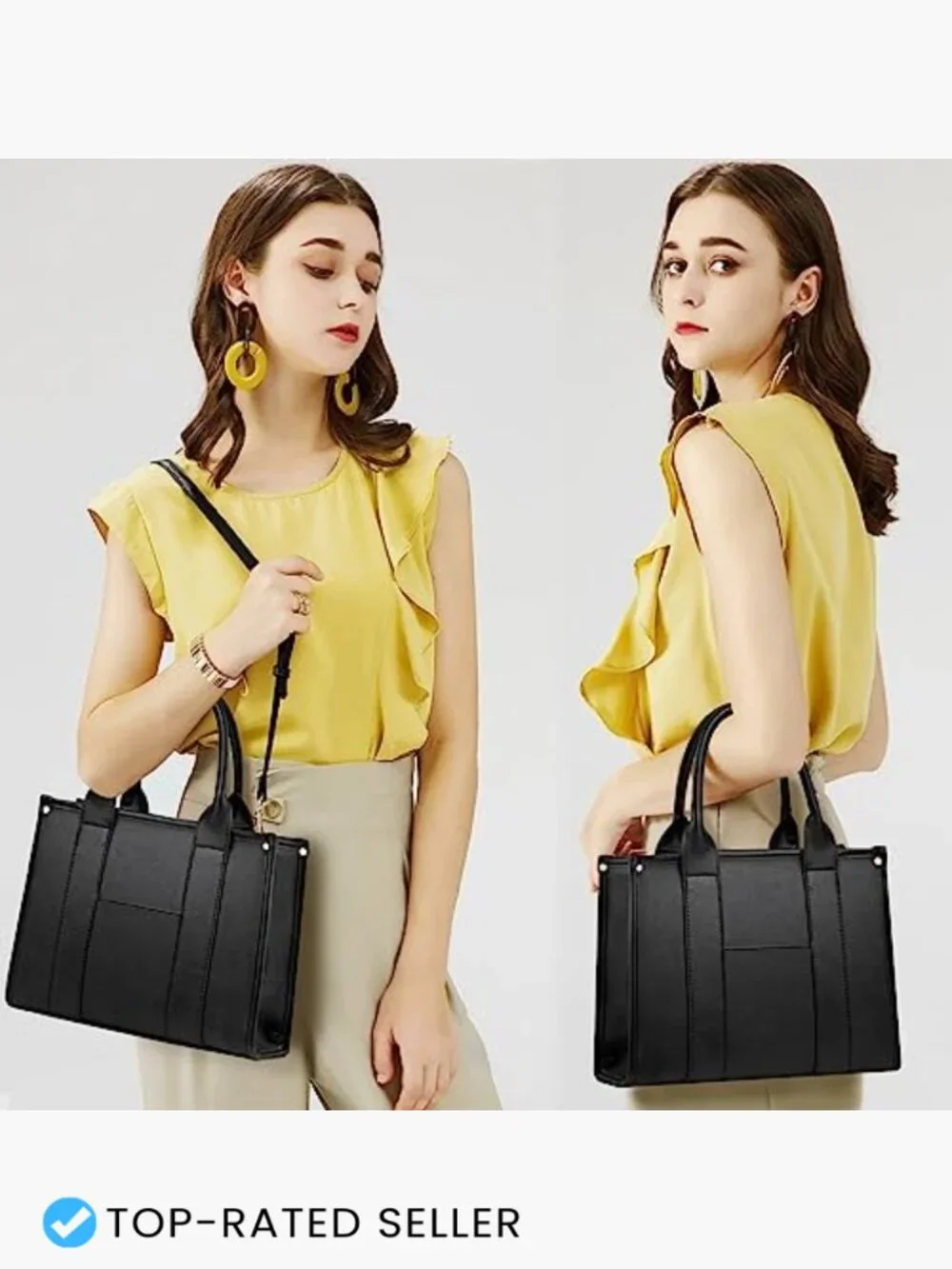 Women's Tote Bag Crossbody Shoulder Satchel Purse Faux Leather Handbag